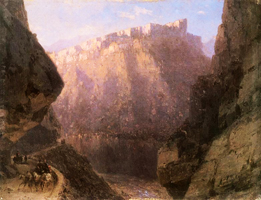 Дарьяльское ущелье. (И.К. Айвазовский. 1868)