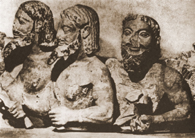 Тритопатор. Часть фронтона Гекатомпедона. VI в. до н.э. Афины, Музей Акрополя