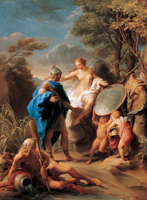 Венера, дарящая Энею доспехи, изготовленные Вулканом (Помпео Батони. 1748 г.)