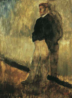 Портрет стоящего мужчины с руками в карманах