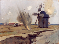 Артиллерийский обстрел неприятельского наблюдательного пункта (Авилов М.И. 1914-1917)