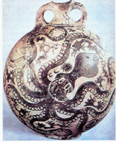 Ваза с осьминогом из Гурнии. Глина. Середина 2 тыс. до н.э. Гераклейон