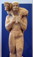 Мосхофор. Середина VI в. до н.э. Афины, Музей Акрополя