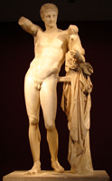 Гермес с младенцем Дионисом. Пракситель. Ок. 340 г. до н.э.
