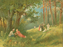 Прогулка в парке (Н.Н. Каразин, 1892 г.)