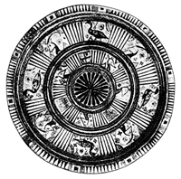 Блюдо с триглифо-метопной росписью (Родос, Греция. Конец VII в. до н.э. Лейпциг, музей Грасси)